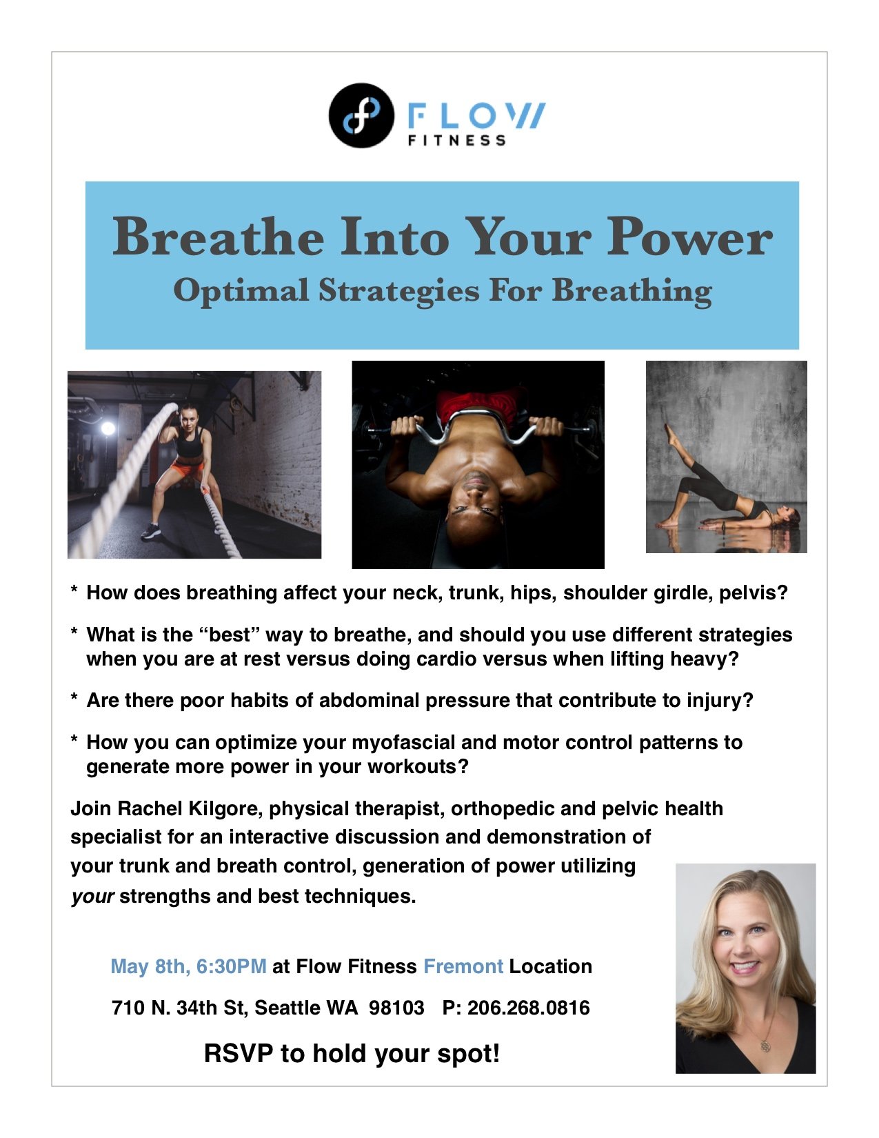 Breathe Into Your Power ~ May 8th At 6:30pm